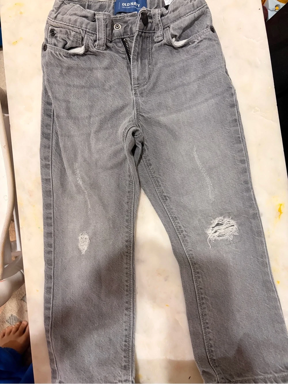 Old Navy Boys Distressed Gray Jeans